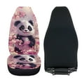 thumbnail image 4 of Uorisanigo Car Seat Covers Front Seats 2 Packs, Plush Cherry Blossom Panda Car Seat Covers for Cars SUV Pick-up Truck Sedan Seats Cover Cushion, Easy to Install, Auto Accessories Decor, 4 of 7