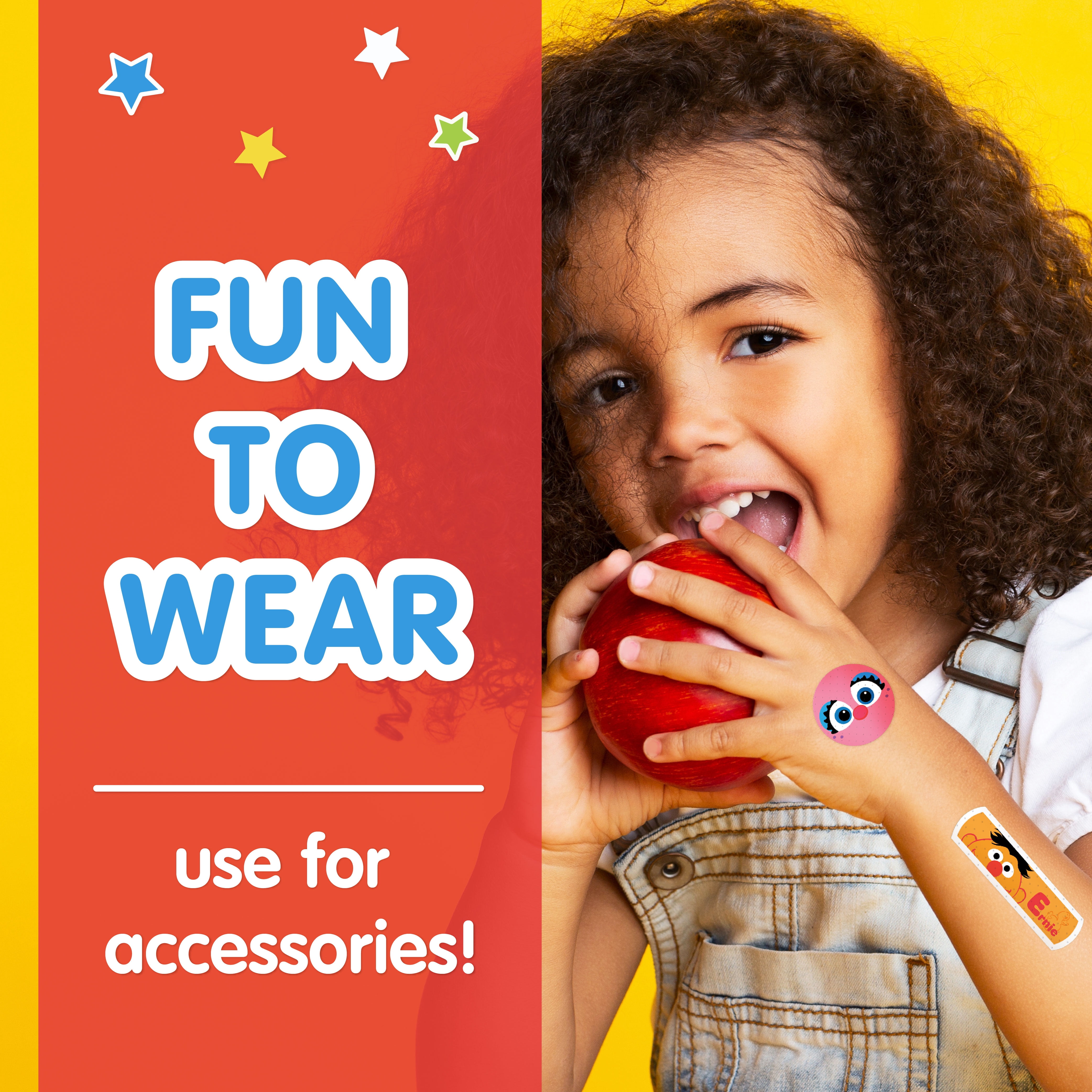 Sesame Street Kids Bandages, Strips & Circle Shaped Adhesive Bandages, 100 Count by Careband
