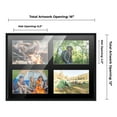 thumbnail image 3 of Black Finish Collage Frame - Black Mat, Holds Four 5x7 Photos , UV Resistant Acrylic, Wall Hanging, 3 of 8