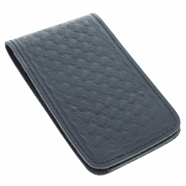 ASR Federal Bloc-Notes Mémo Minimaliste en Cuir Support Bloc-Notes Équipement de Police, Tressage Panier Noir, 3x5 Pouces