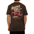 thumbnail image 3 of Indy 500 Mens Shield & Racecar Graphic T-Shirt, Grey, Large, 3 of 5