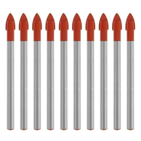 

Lieonvis 10 Pieces Drill Bits 6mm Glass and Tile Drill Bit Set