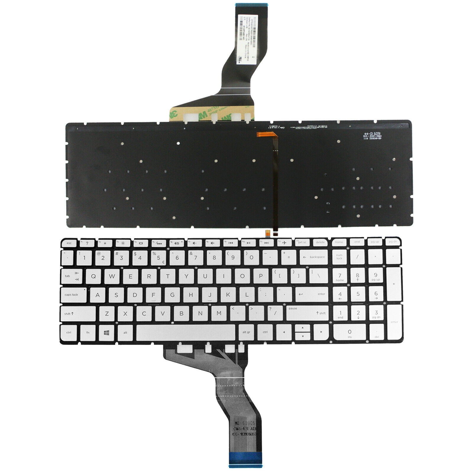 Backlit Keyboard HP Pavilion 15-au 15-au000 15t-au 15t-au series Silver US JF01 - Walmart.com