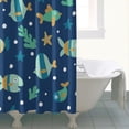thumbnail image 4 of Ocean Life Shower Curtain - Beach & Nautical Themed Bath Curtain 72x72 Inch, Waterproof & Quick Dry Polyester Fabric with Tropical Fish Print, Includes 12 Hooks, Machine Washable for Easy Care, 4 of 5