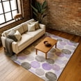 thumbnail image 7 of Addison Rugs Mayfield Premium Machine Washable Transitional Geometric Purple Rectangle Rug, 3' x 5', 7 of 7