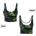 thumbnail image 3 of Women's Sports Vest Breathable Bra Top Workout Yoga Crop Tank, Lizards Lizard Art Green, 3 of 7