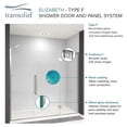 thumbnail image 7 of Transolid Ehtf73257610c-Bk Elizabeth 76" High X 73" Wide Hinged Semi Frameless Shower Door, 7 of 7
