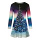 thumbnail image 3 of Vestidos de Navidad Para Mujer Moda Navidad Árbol de Navidad Estampado de Manga Larga Vestido de Cuello Redondo Odeerbi  ODB200021, 3 of 4