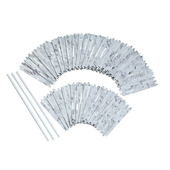 Aspect Collage 12in x 5.8in Peel and Stick Backsplash in Marble Shine 15 Sq Ft Kit