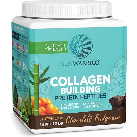 Sunwarrior Vegan Collagen Chocolate Protein Powder with Biotin & Hyaluronic Acid 20 Servings
