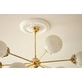 thumbnail image 6 of 12 Light Globe Mid Century Brass Sputnik chandelier light Fixture, 6 of 10