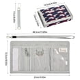 thumbnail image 3 of JIALIOU Nylon Trifold Card Wallet with ID Window Zipper Pocket for Men Women Teen Navy Blue Burgundy Houndstooth, 3 of 7