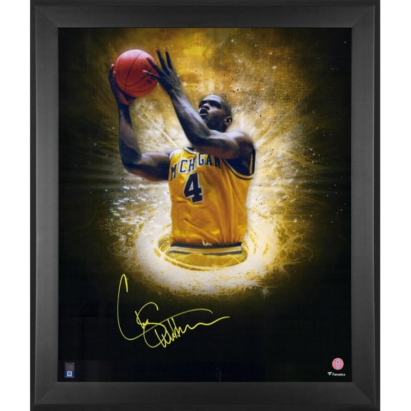 Chris Webber Michigan Wolverines Autographed Framed 20" x 24" In-Focus Photograph