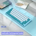 thumbnail image 1 of 78-Key Plug &  Wired USB Keyboard Compatible for Windows - Chocolate Round Keycaps, Dual-Color Color Blocking (/WWhite), -Resistant with USB, Compatible with Laptops & Desktop PCs, 1 of 14