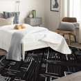 thumbnail image 4 of Wood Grain Rugs for Living Room Bedroom - Black Rug 6x9 - Modern Carpet for Home Decor - Washable Non Slip Patterned Indoor Large Area Rug - Soft & Low Pile (ZJ&553), 4 of 7