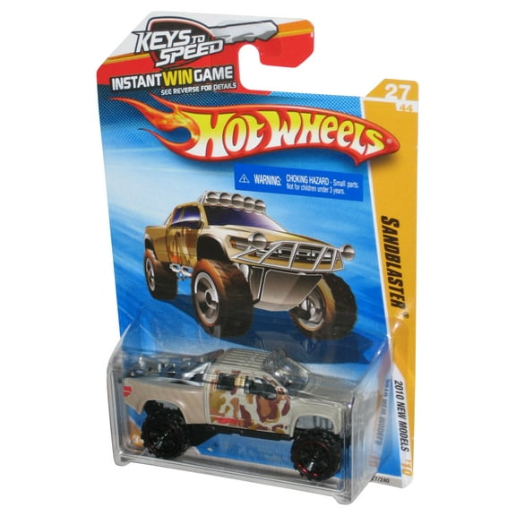 Hot Wheels 2010 New Models 27/44 Tan Sandblaster Toy Car 027/240 - (Keys To Speed Card)