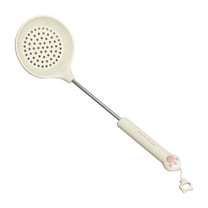 qILAKOG Non-Stick Cookware - Cute Cat Paw Silicone Kitchen Spatula - Strainer - Rice Spoon - Slot Spatula - Heat-Resistant Silicone and Stainless Steel - Suitable for Frying Eggs and Omelette Rolls