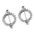 thumbnail image 1 of Flower Rhinestone Crystal Barbell 14g/16g 4 Style Flower Choice - White Rhinestone, 16 Gauge, 1 of 8