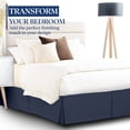thumbnail image 2 of SKY BEDDINGS Luxury Pleated Twin Bed Skirt with Split Corners - 14 Inch Tailored Drop - Pleated Dust Ruffle - Wrinkle-Free 100% Microfiber - Easy Fit, Soft & Durable - Navy Blue, 2 of 5