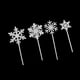thumbnail image 3 of 4 adornos para cupcakes con forma de copo de nieve, palillos para donuts, decoración para baby shower Transparente, 3 of 9