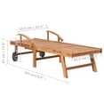 thumbnail image 4 of vidaXL Chaises Longues 2 Pcs en Bois de Teck Massif, 4 of 5