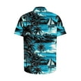 thumbnail image 5 of Donemore Men's Tropical Hawaiian Print Short Sleeve Button-Down Shirt Casual Vacation Resort Style Breathable Cotton Shirt with Loose Fit Trendy Men's Apparel, 5 of 5