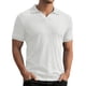 thumbnail image 1 of Men's Golf Shirt Casual Sports V Neck Ribbed Collar Short Sleeve Fashion Casual Solid Color Plain Spring & Summer Regular Fit L, 1 of 5