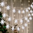 thumbnail image 2 of Lapalife 2 Pack Snowflake Christmas String Lights, 9.8Ft 20LEDs Battery Operated Waterproof Fairy Lights for Bedroom Party Home Christmas Tree Xmas Decor, 2 of 7