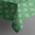 thumbnail image 4 of Green Christmas Snowflake Pattern Rectangle Tablecloth 60"x120",Waterproof Polyester Rectangle Table Cloth, Wipeable Spillproof Polyester Tablecloth for Dining, Camping, Indoor and Outdoor, 4 of 6