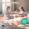 thumbnail image 4 of ODIKA 8'x10' Machine Washable Non-Slip Area Rug, Dreamy Floral Cascade with Layered Petal Overlays and Ornate Vine Details High Traffic Rug, Rose, 221023, 4 of 7