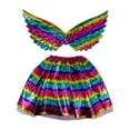 thumbnail image 1 of Conjunto de falda para niñas Strade Fareast Limited disfraz con alas de arcoíris 30 cm, 1 of 8