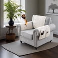 thumbnail image 2 of Waterproof Recliner Gaming Chair Covers, Non-Slip Dog Couch Armrest Cover Furniture Protector Washable Slipcover with 12 Pockets, Elastic Straps for Pets, Dogs (Ivory White, 35"), 2 of 8
