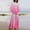 Pink, variant on successthop Two Piece Lounge Set Gradient Crewneck Long Sleeve Shirts and Wide Leg Long Pants Basic Travel Pajamas Lounge Set Loungewear Summer Outfits