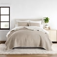 thumbnail image 5 of Ultra Soft Lightweight Quilt Sets in Watercolor Leaves Latte for Twin/TwinXL Bedding by Comfort Canopy, 5 of 9