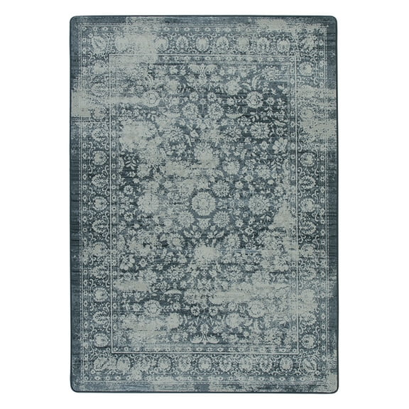 Milliken Drayton Area Rug 4000174086 Camak Denim Leaves Petals 5' 4" x 7' 8" Rectangle