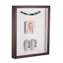 ArtToFrames 22x28 Inch Shadow Box Picture Frame, with a Verlinga Brown 1 Wide Shadowbox frame and Light Cream Mat Backing (4656)