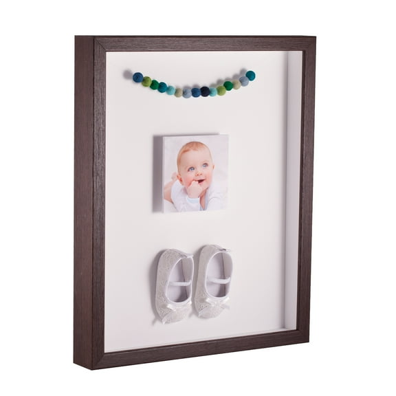 ArtToFrames 10x20 Inch Shadow Box Picture Frame, with a Verlinga Brown 1 Wide Shadowbox frame and Light Cream Mat Backing (4656)