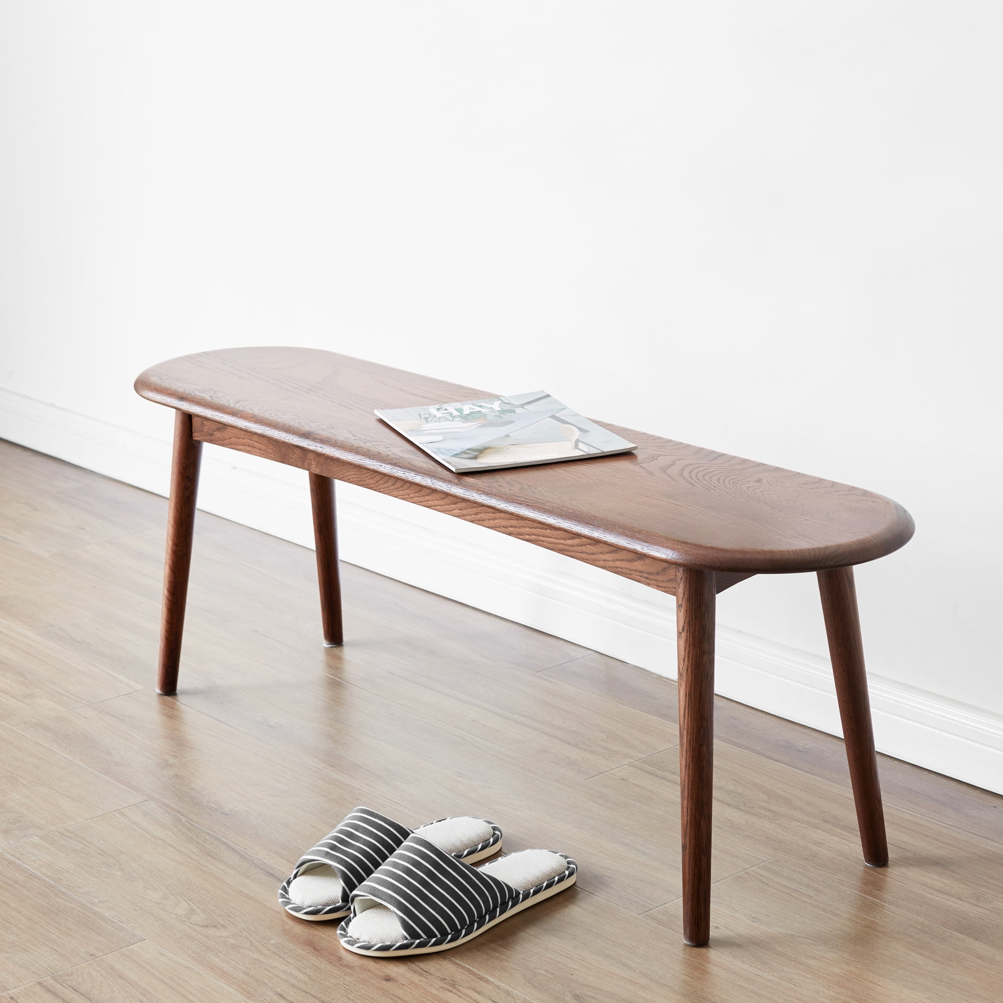 MAYEERTY Natural Oak Wood Dining Bench - Multi-functional for Dining Room/Bedroom