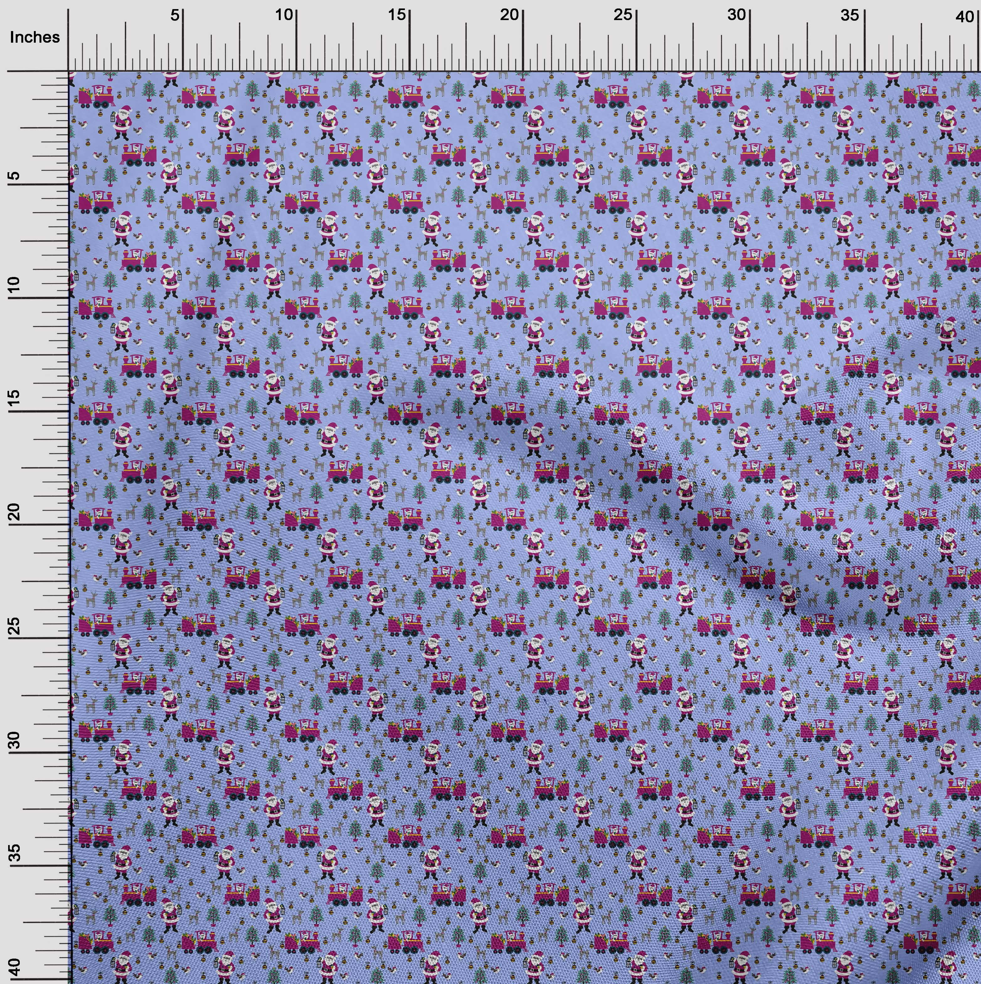 oneOone Polyester Spandex Medium Purple Fabric Christmas Dress Material Fabric Print Fabric By The Yard 56 Inch Wide