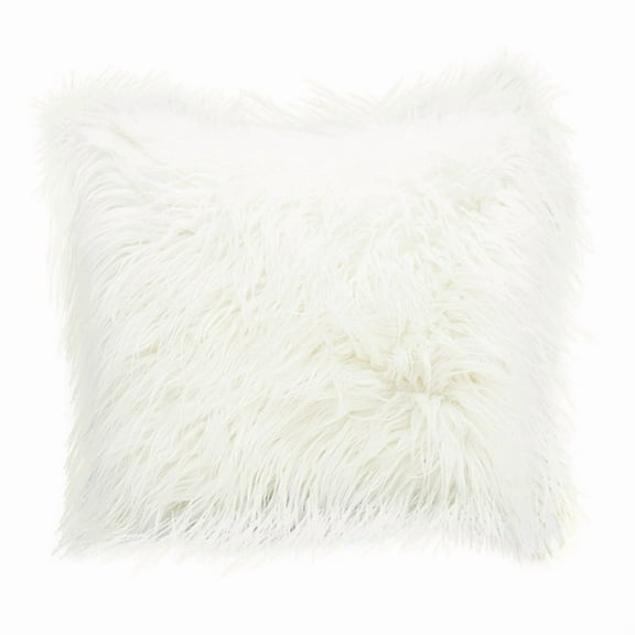 Soft Fluffy Fur Solid Color Square Home Decor Throw Pillow Case Cushion Cover 45*45cm/ 18"*18"