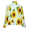 thumbnail image 6 of Jackets for Women Winter Coat Jackets Flannel Stand Collar Jacket(Sunflower Floral Pattern,Size:S-4XL), 6 of 7