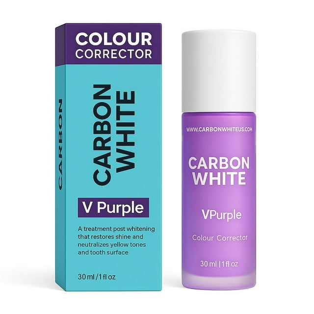 Pasta de dientes Carbon White VPurple, corrector de color, 30 ml