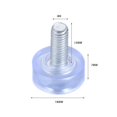 thumbnail image 1 of 10 Pcs Clear Transparent Furniture Table Chair Sofa Leg Feet M6 M8 Thread Adjustable Leveler Glide Slide Pad Base Diameter 18mm, 1 of 1