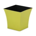 thumbnail image 2 of Contemporary Home Living 7.25" Yellow and Black Solid Tapered Square Planter, 2 of 3