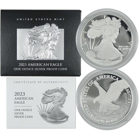 2023 S American Silver Eagle Choice Proof Bullion $1 Coin OGP COA