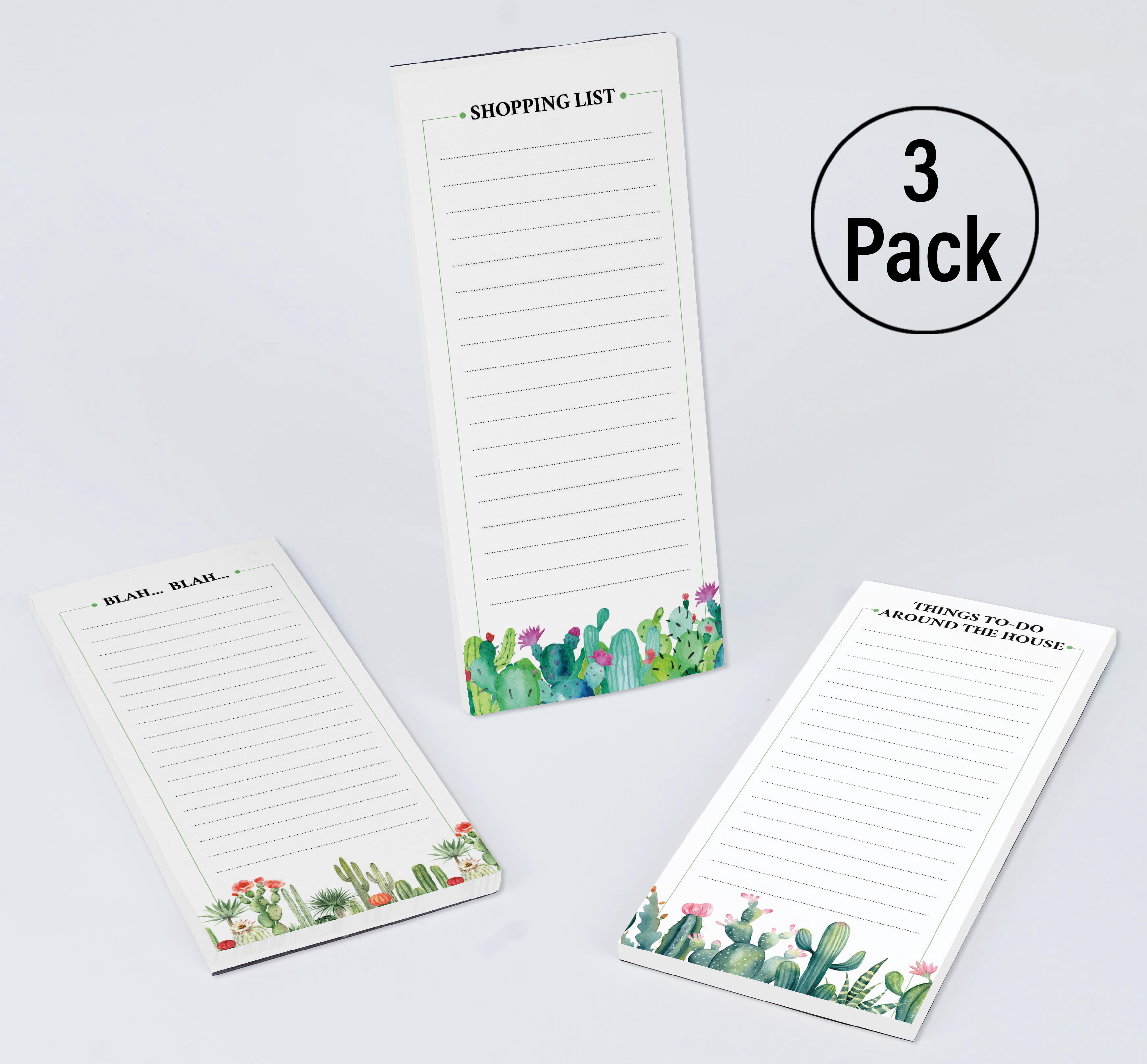 Inkdotpot Pack of 3 Magnetic Fridge To-Do List Notepads- Magnetic Memo Pads For Refrigerator-(50 Sheets Each)-Q5