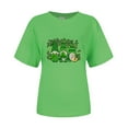 thumbnail image 4 of LSLJS Col Rond Imprimé Trèfle de Saint Patrick Manches Courtes Décontracté Ample Manches Courtes Col Rond Haut/chemise, Cadeaux pour Femmes, 4 of 4