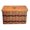 Wine, variant on Amish Bread Box Storage With Solid Oak Bottom, Lid and Leather Carrier Handles (Blue)