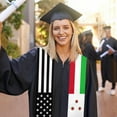 thumbnail image 3 of Burundi Mix United States Black American Flag Graduation Stole Shawl Sash Scraf Gift For Abroad Student International Study, 3 of 6