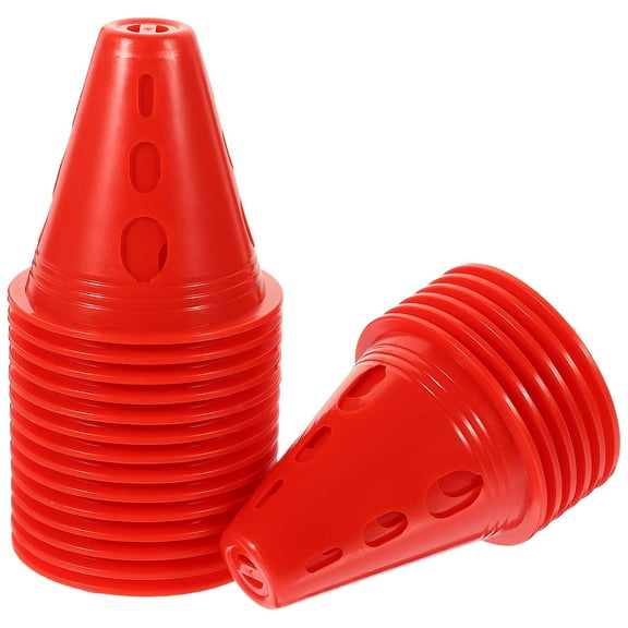 unbranded  20 Pcs Mini Cones Training Marker Traffic Soccer Sport Fitness Red